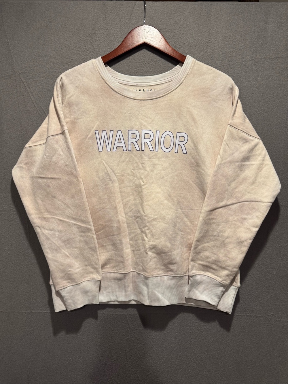 LACAUSA Crewneck Sweatshirt - Cream with Black Logo